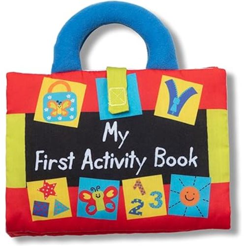Melissa & Doug Kâ€s Kids My First Activity Book 8-Page Soft Book for Babies and Toddlers Early Learning Developmental Plush Soft Activity For Babies And Toddlers