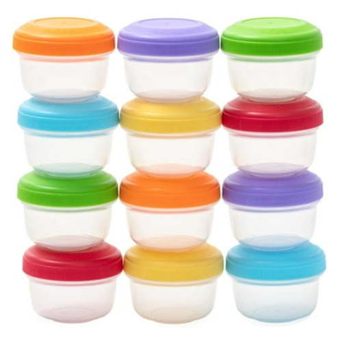 WeeSprout Baby Food Containers - Small 4 oz Containers With Lids, Leakproof & Airtight, Set of 12