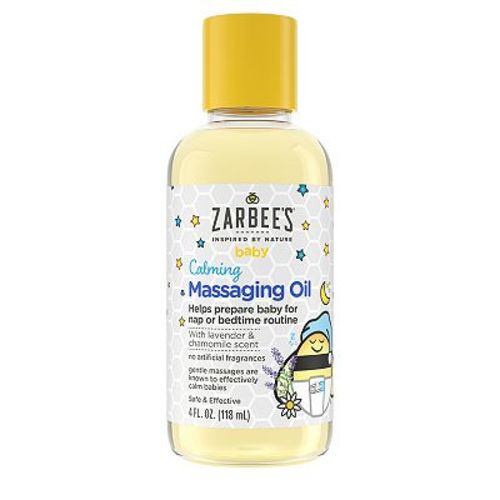 Zarbee's Naturals Baby Calming Massage Oil, Lavender & Chamomile, 4 fl oz