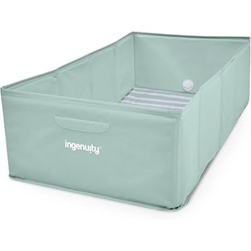 Ingenuity Tuckaway Toddler Folding Tub, Converts Shower to Tub, Folds to Store, Easy to Clean, No Assembly Required, Portable Baby Bathtub for Travel, 12M-5Y