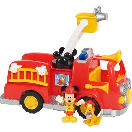 Disney’s Mickey Mouse Mickey’s Fire Engine, Figure and Vehicle Playset, Lights and Sounds, Officially Licensed Kids Toys for Ages 3 Up, Gifts and Presents by Just Play