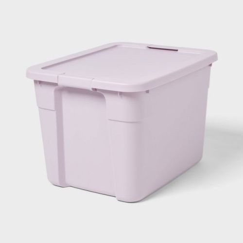 20gal Latching Storage Tote Lavender Splash - Brightroom™