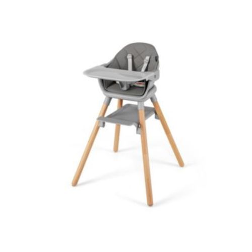 6 in 1 Convertible Highchair with Safety Harness and Removable Tray