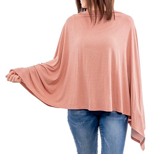 WeeSprout Nursing Cover for Breastfeeding, Full Coverage Breastfeeding Cover, Breathable & Extra Soft Lenzing Modal, Neckline Insert for Hands-Free View, One-Size-Fits-All, Machine Washable/Dryer Safe