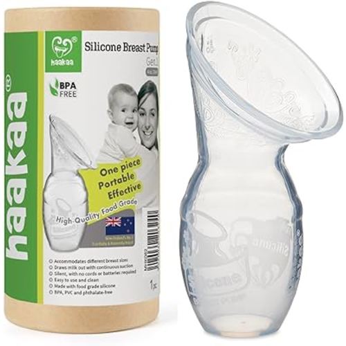 Haakaa Silicone Breastfeeding Manual Breast Pump Milk Pump 100% Food Grade Silicone BPA PVC and Phthalate Free