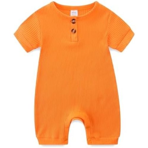 Unisex Newborn Baby Romper Ribbed Onesie Infant Long/Short Sleeve Jumpsuit