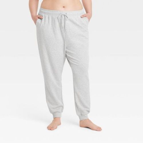 Women's Fleece Jogger Pants - Auden™ Gray 2X: Tapered Leg, Side Pocket