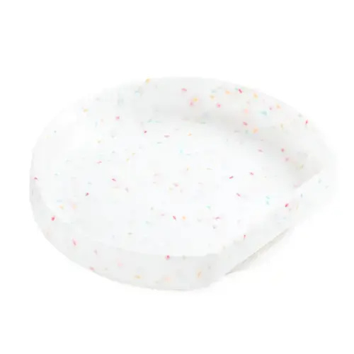 Vanilla Sprinkle Silicone Plate with Suction & Deep Walls | Bumkins