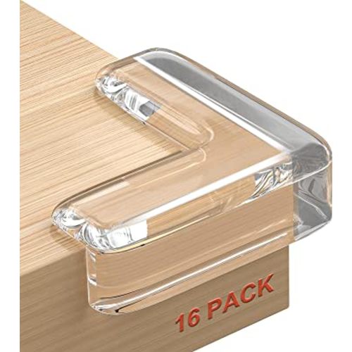 Baby Proofing 16 Pack Corner Protector Baby Corner Guards Furniture Corner & Edge Safety Bumpers Clear Baby Proofing Bumper Cushion for Table Furniture Sharp Corners