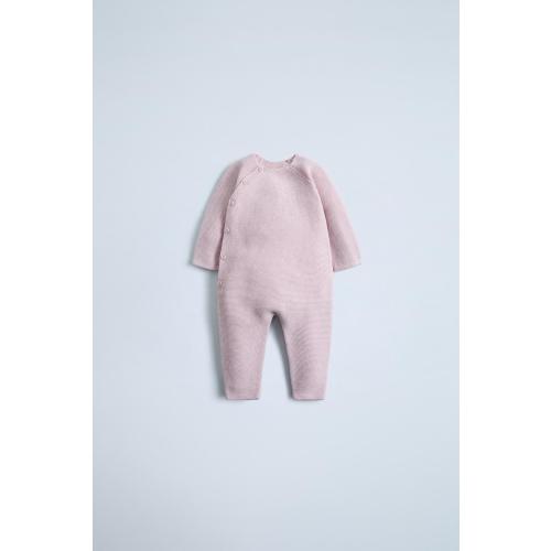 GARTER STITCH JUMPSUIT - Light pink | ZARA United States
