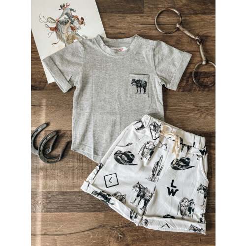 LWB Ranch Horse Boys Shorts Set (Baby, Toddler, & Youth)