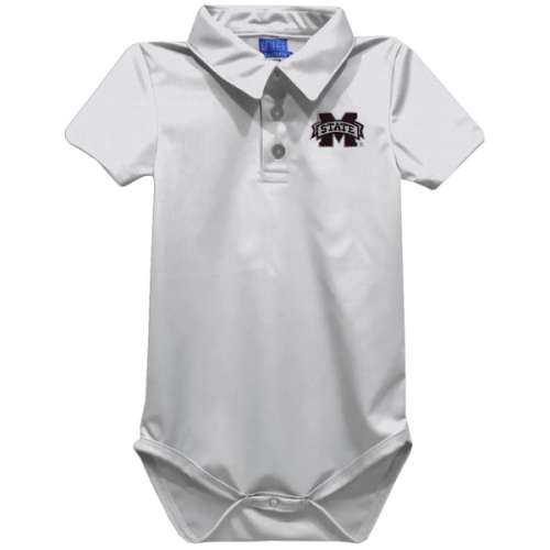 Mississippi State Bulldogs Vive La Fete Infant Polo Bodysuit - White