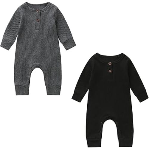 Newborn Baby Boy Girl Knitted Romper Jumpsuit Solid Long Sleeve Legging Bodysuit Playsuit Clothes Winter 0-18M