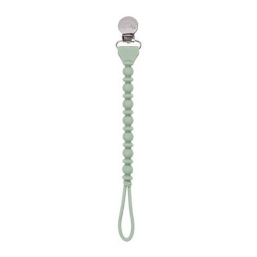 Itzy Ritzy Sweetie Beaded Strap Pacifier Clip - Toast