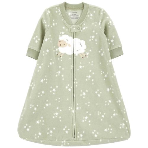 Baby 2-Way Zip Fleece Sleep Bag - 6-9M - Style,Green