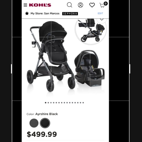 Babylist Cash fund for already purchased Evenflo travel system and car seat