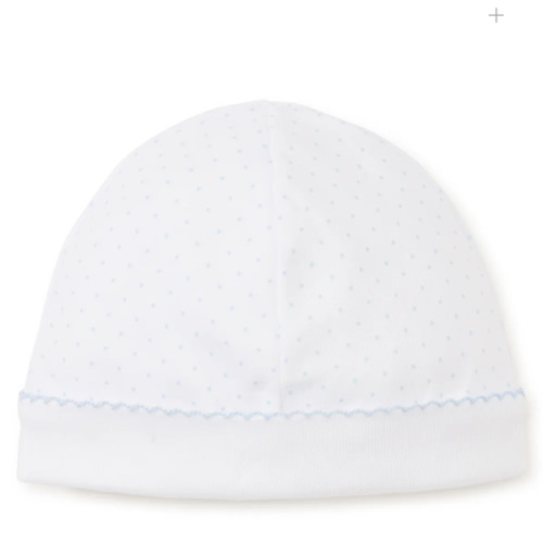White/Blue New Kissy Dots Print Hat