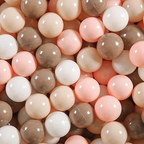 GOGOSO Ball Pit Balls for Toddlers Kids Plastic Balls for Ball-Pit Playpen Pool Baby Pastel Party Decor Fun Shaped Star Bulk 50 100 200 500 1000 Count