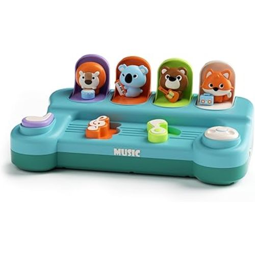 Interactive Pop Up Toys for 1 Year Old Boy Girl Cause and Effect Toy for 6-9-12-18 Months Musical Learning Toys Gift for Baby Infant Toddlers