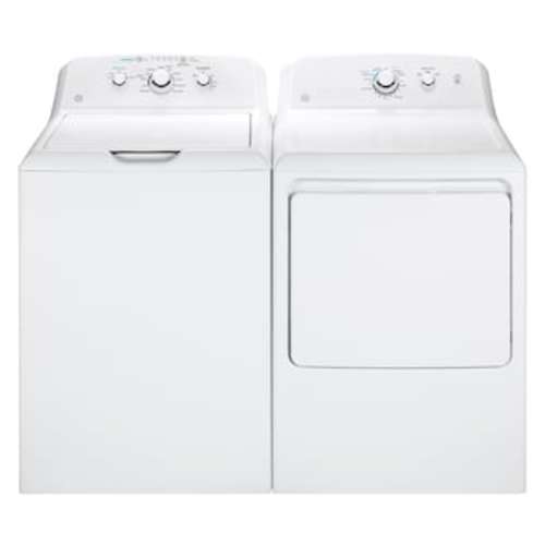 Shop GE Top-Load Washer with Two-Piece Agitator & Vented Electric Dryer Set in White at Lowes.com