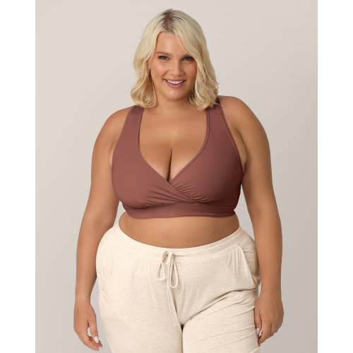 French Terry Racerback Nursing & Sleep Bra | Redwood