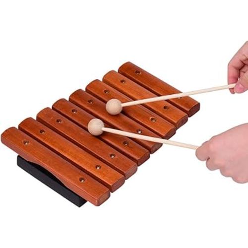 Btuty 8 Notes Wood Xylophone Includes 2 Wooden Mallets Music Tools Percussion Instrument