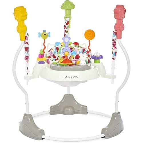 Dream On Me Zany 2-in-1 Activity and Center Bouncer in Elephant Print