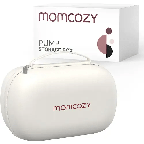 Momcozy Breast Pump Bag for Hands-Free Wearable Breast Pumps, Hard Shell Case with Removable Tray, Watertight Breast Pump Storage Bag for Pumping Bag, Diaper Bag, or Handbag(Holds 2 Pumps)