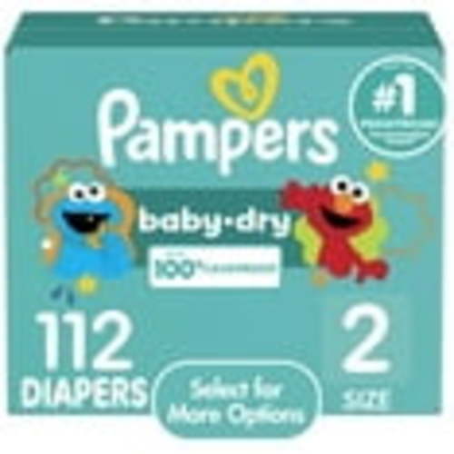 Pampers Baby Dry Baby Diapers Size 2, 112 Count (Select for More Options)