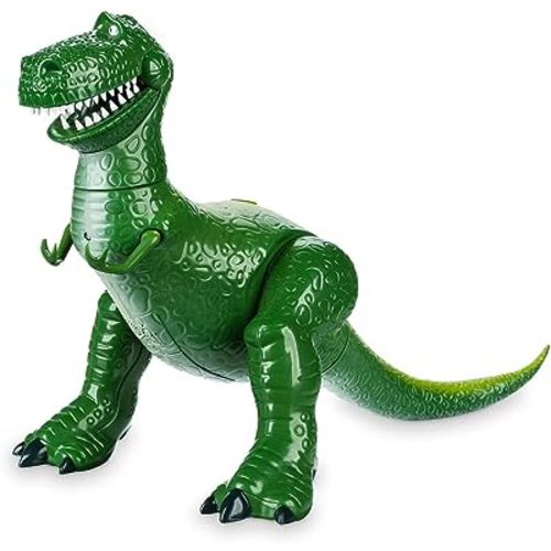 Disney Store Official Rex Interactive Talking Action Figure from Toy Story, Features Sounds and Phrases from The Movies, Interacts with Other Figures and Toys