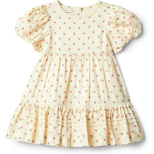 Amazon Essentials x Sofia Grainge Toddlers and Baby Girls' Puff Sleeve Dress