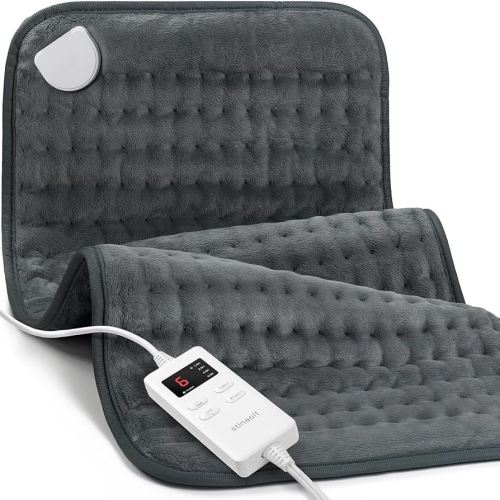 Heating Pad for Back & Period Cramps, Portable Heating Pads for Neck and Shoulders and Back with Auto Shut Off Large, Christmas Gifts for Women, Men, Dark Gray
