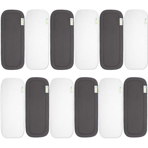 Wegreeco Reusable Soft 12 Pack Cloth Diaper Inserts for Baby Cloth Diaper, High Absorbing