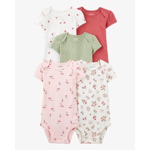 Baby 5-Pack Cherries & Hearts Short-Sleeve Bodysuits - Carter's | Carter's