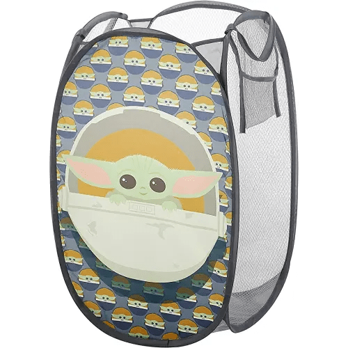 Star Wars, The Mandalorian Pop Up Hamper Featuring The Child with Durable Carry Handles, 24" H x 23" W X 2" CM