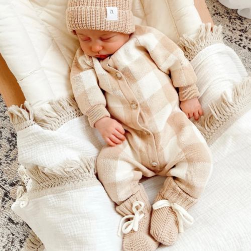 Ziggy Lou Classic Knit Romper - Gingham