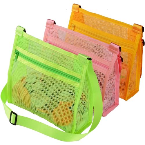 MUYIZI Beach Shell Bags for Holding Beach Shell, Beach Mesh Bag,Shell Collecting Bags for Kids Shell bag for Picking Up Shell