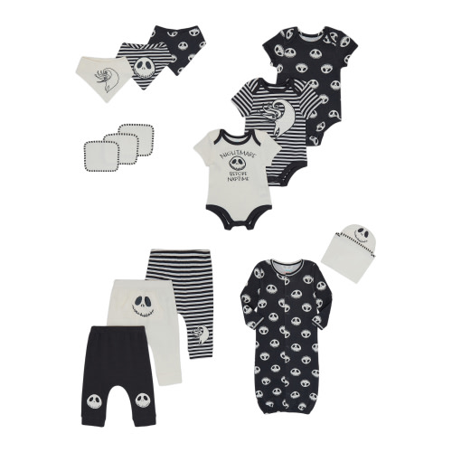 Disney Baby Wishes + Dreams Nightmare Before Christmas Layette Shower Gift Set Bundle, 14-Piece, Sizes Newborn-12 Months