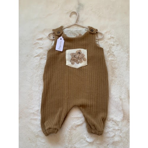 unisex baby romper, knitted baby romper, baby teddy romper, newborn baby gift, baby teddy bear outfit