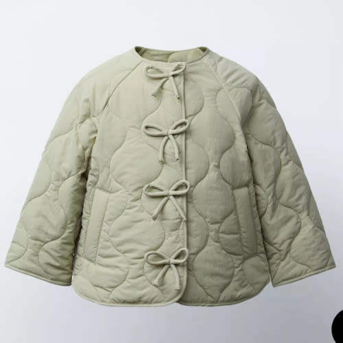 BOW PADDED JACKET - Light green | ZARA United States