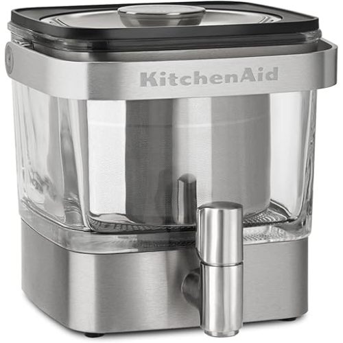 KitchenAid KCM4212SX Cold Brew Coffee Maker-Brushed Stainless Steel, 28 ounce