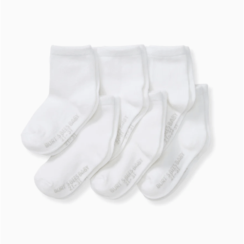 Solid Organic Cotton Baby Crew Socks 6 Pack – Burt's Bees Baby