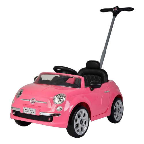 Best Ride On Cars 2-in-1 Toddler Push Car, Fiat 500 Style, Pink, Open Box