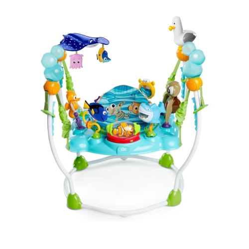 Bright Starts Disney Baby Finding Nemo Sea of Activities Baby Activity Center Jumper with Interactive Toys, Lights, Songs & Sounds, 6-12 Months (Blue)