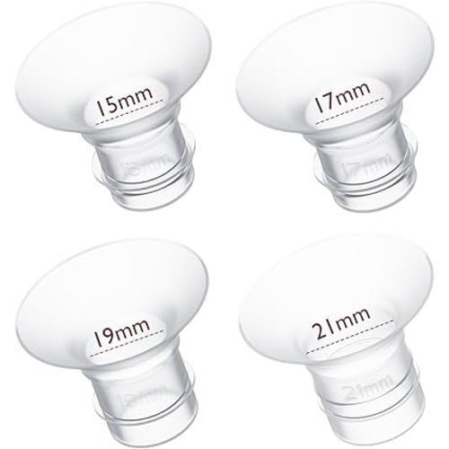 Momcozy Flange Insert 15/17/19/21mm Compatible with 24mm Flange/Shield of Most Pumps, Insert for Breast Pump Replacement Accessories, 4PCS