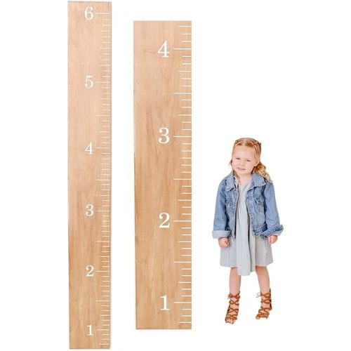 Growth Chart for Kids | Real Wood Height Chart for Kids | Natural Wood Height Measurement for Kids | Minimalist Growth Chart for Wall | Kids Height Wall Chart | Easy to Hang Kids Growth Chart