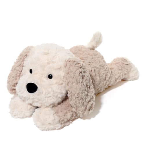 Niceween Stuffed Animals Adorable Dog Plush Toys 16.5 inches Soft and Comfort Dog Plush Toy Gift for Kids, Beige/Grey