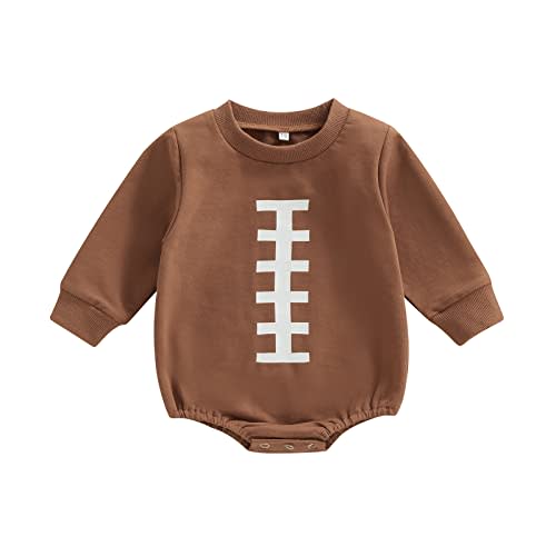 Baby Football Outfit Toddler Boy Girl Game Day Onesie Bubble Sweatshirt Romper Infant Fall Winter Clothes