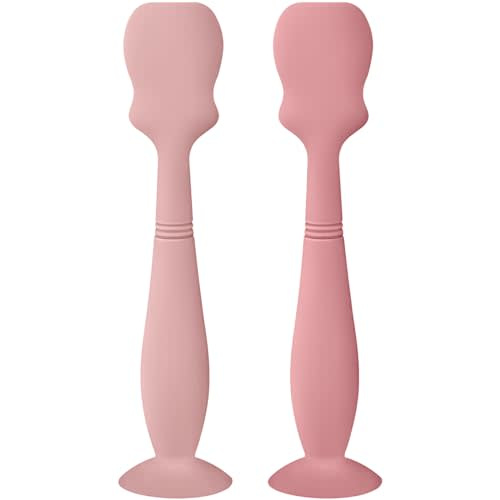 Large Size Baby Diaper Cream Spatula Applicator Soft Silicone Baby Butt Paste Spatula (2Pack,Blush/Mauve)