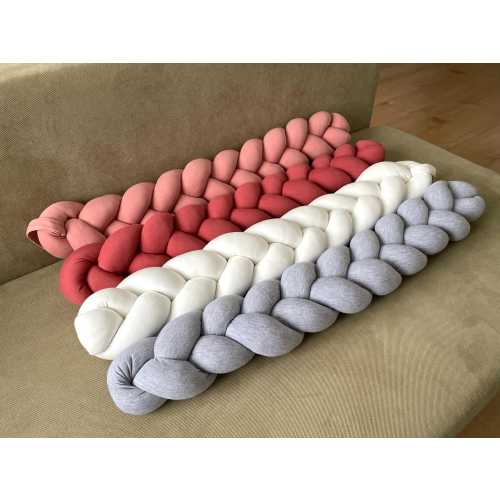 Braided pillow Couch bed cushion Nursery decor Light Draft door stopper Door Guard  Noise Barrier Draught Dodger babyshower gift twin bed